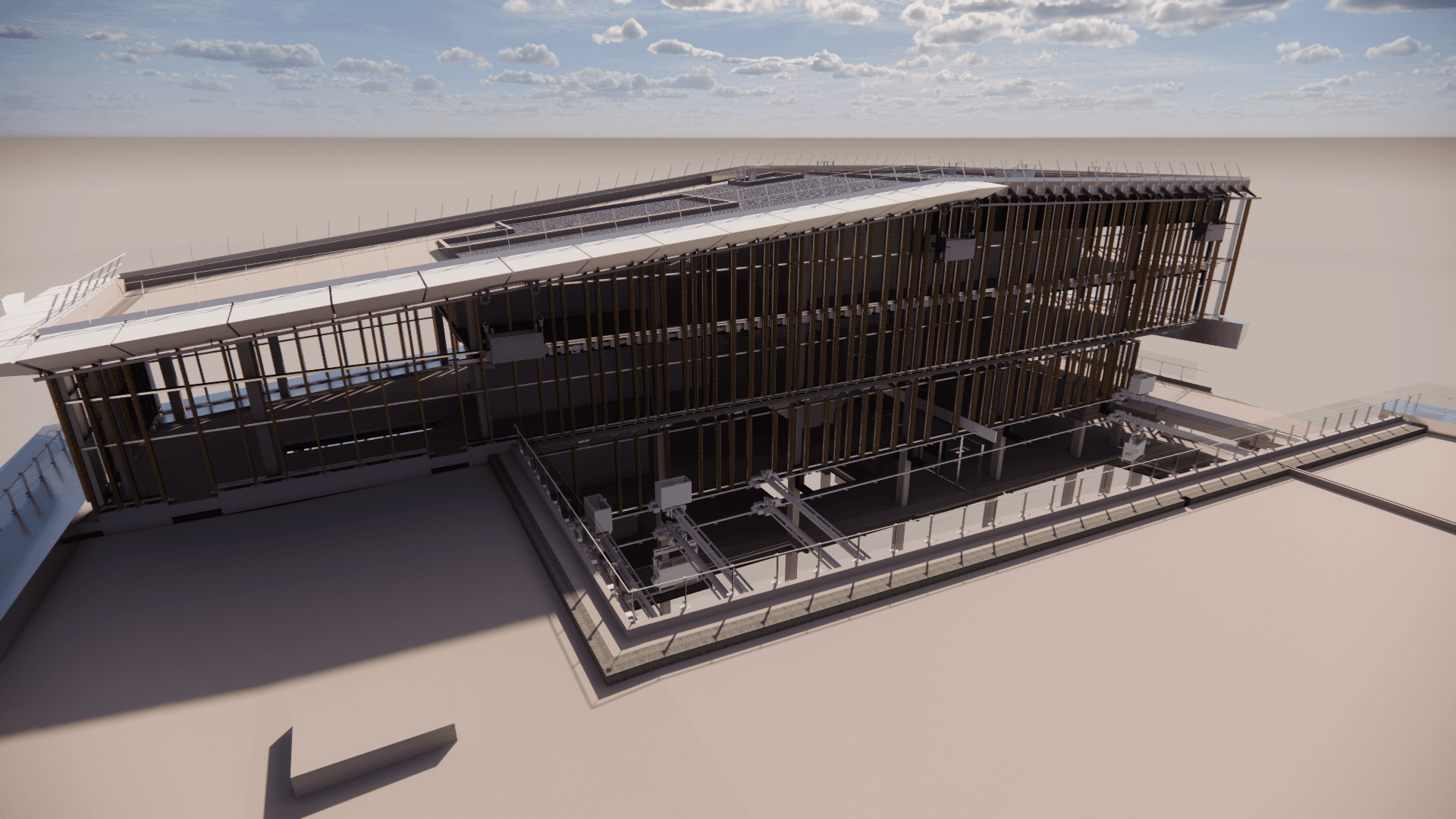 Gare Pleyel : Famille Railscaf et Pont roulant Gantry Tractel