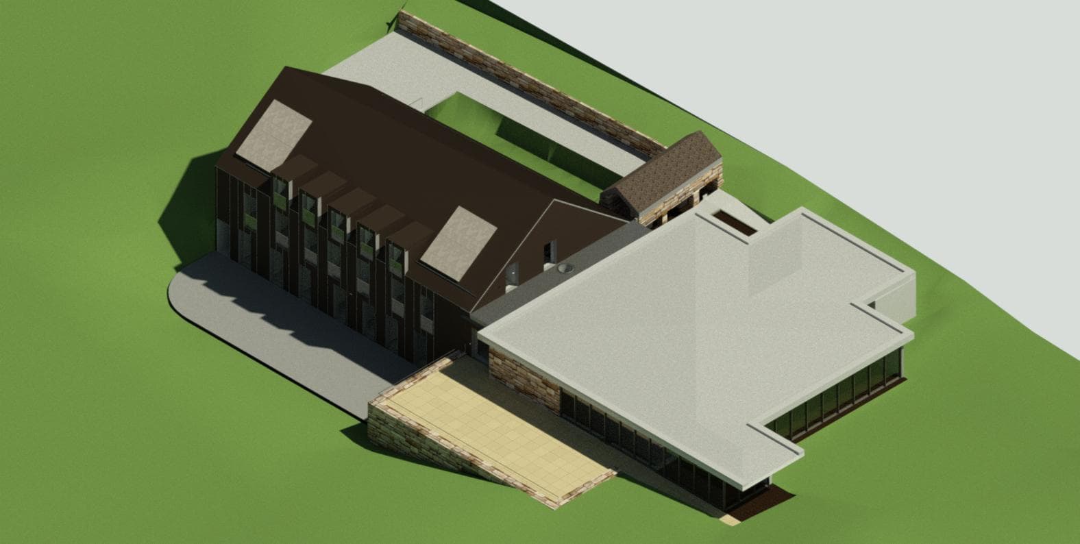 Modélisation d'un hôtel de 31 chambres à Bazoches